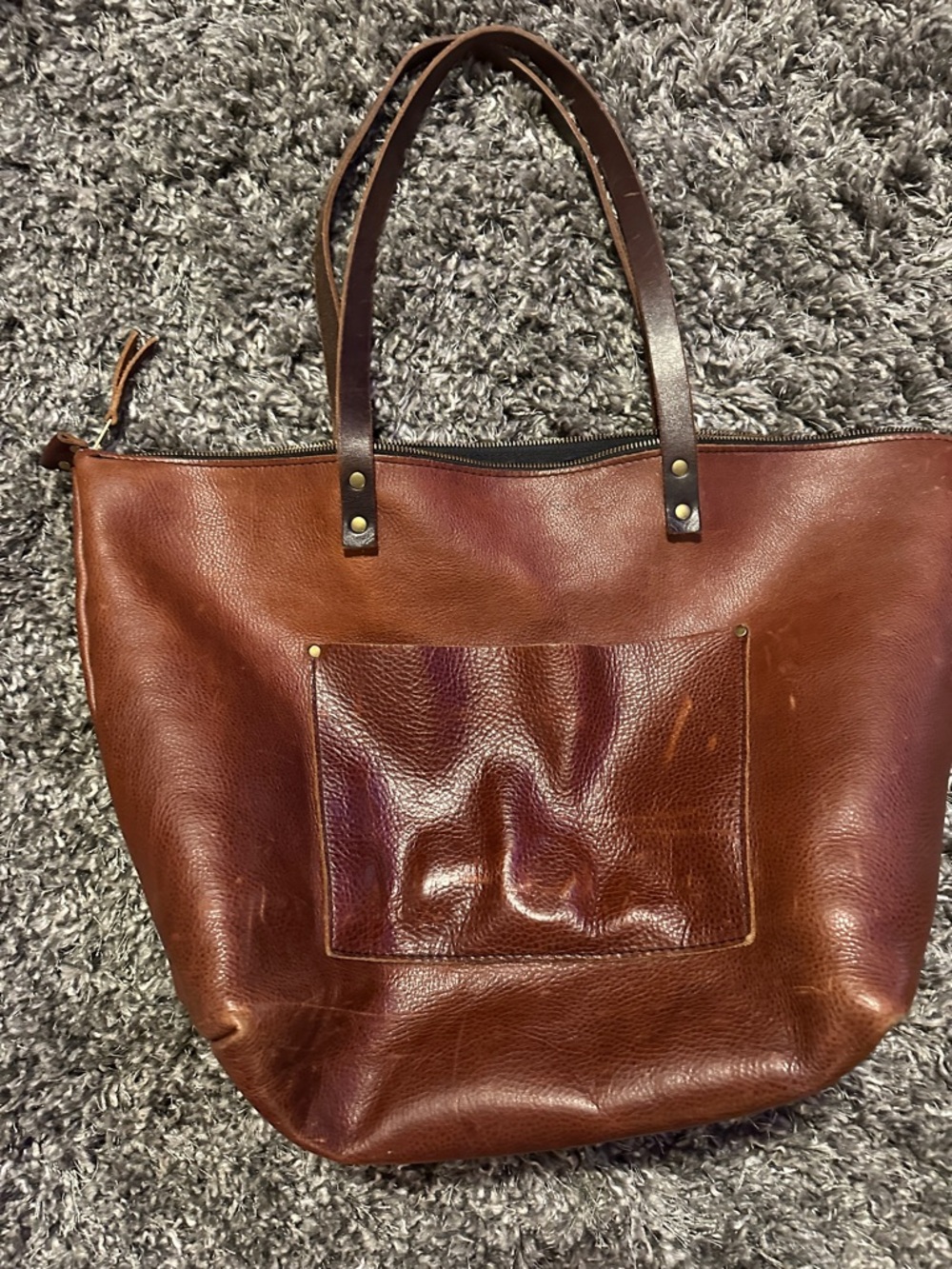 Leather Tote Bag in Brown - Classic Everyday Carry